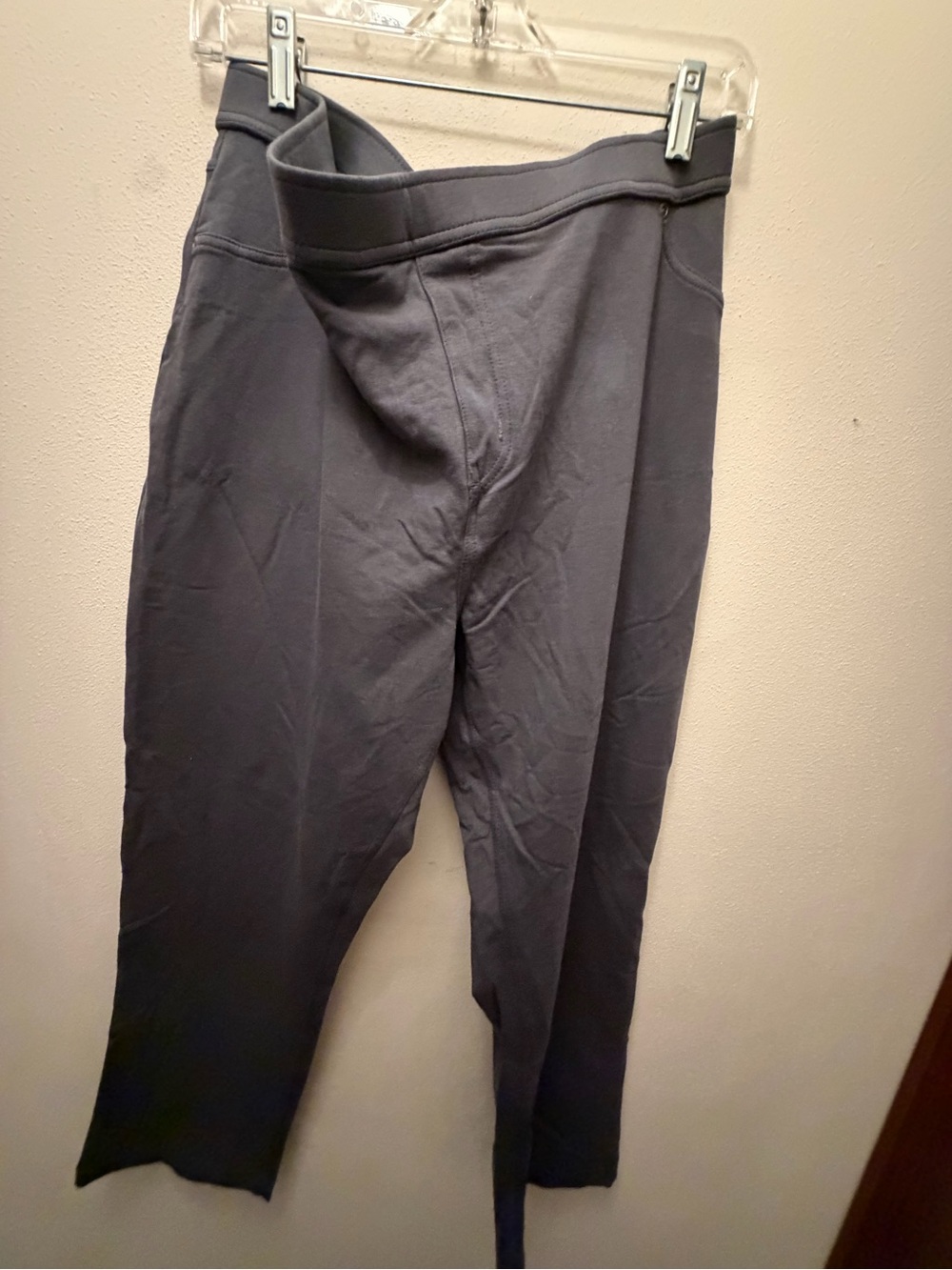 Susan Graver Charcoal Jogger-Style Sweatpants